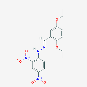 molecular formula C17H18N4O6 B273599 2,5-Diethoxybenzaldehyde {2,4-bisnitrophenyl}hydrazone 