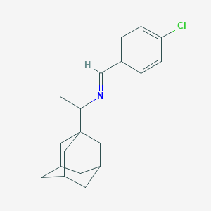 molecular formula C19H24ClN B273600 N-[1-(1-adamantyl)ethyl]-N-(4-chlorobenzylidene)amine 