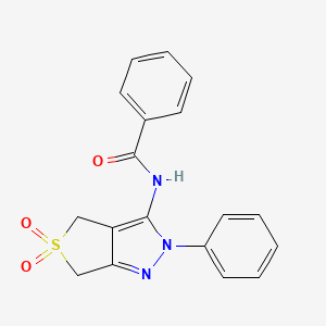 B2736011 N-(5,5-dioxido-2-phenyl-4,6-dihydro-2H-thieno[3,4-c]pyrazol-3-yl)benzamide CAS No. 681265-46-3