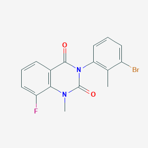 molecular formula C16H12BrFN2O2 B2736023 3-(3-Bromo-2-methylphenyl)-8-fluoro-1-methyl-1,2,3,4-tetrahydroquinazoline-2,4-dione CAS No. 1643136-30-4