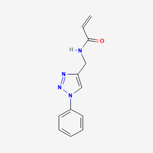 molecular formula C12H12N4O B2736041 N-[(1-Phenyltriazol-4-yl)methyl]prop-2-enamide CAS No. 2125614-65-3