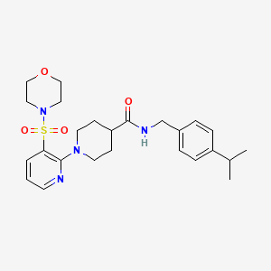 molecular formula C25H34N4O4S B2736045 N-(3-morpholin-4-ylpropyl)-3-[2-(phenylsulfonyl)ethyl]-1,2,4-oxadiazole-5-carboxamide CAS No. 1189877-65-3
