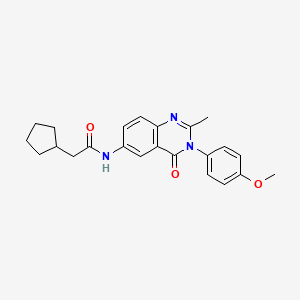 2-cyclopentyl-N-(3-(4-methoxyphenyl)-2-methyl-4-oxo-3,4-dihydroquinazolin-6-yl)acetamide