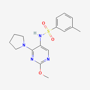 N-(2-methoxy-4-(pyrrolidin-1-yl)pyrimidin-5-yl)-3-methylbenzenesulfonamide