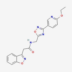 2-(benzo[d]isoxazol-3-yl)-N-((3-(6-ethoxypyridin-3-yl)-1,2,4-oxadiazol-5-yl)methyl)acetamide