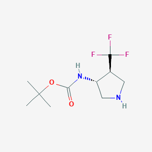 molecular formula C10H17F3N2O2 B2736059 tert-butyl N-[trans-4-(trifluoromethyl)pyrrolidin-3-yl]carbamate CAS No. 168544-95-4