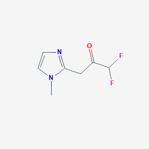 molecular formula C7H8F2N2O B2736082 1,1-Difluoro-3-(1-methylimidazol-2-yl)propan-2-one CAS No. 1564995-04-5