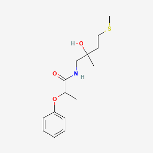 molecular formula C15H23NO3S B2736092 N-(2-hydroxy-2-methyl-4-(methylthio)butyl)-2-phenoxypropanamide CAS No. 1396746-14-7