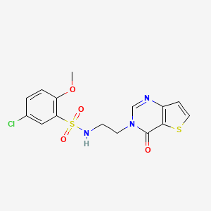 5-chloro-2-methoxy-N-(2-(4-oxothieno[3,2-d]pyrimidin-3(4H)-yl)ethyl)benzenesulfonamide