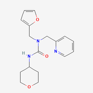 molecular formula C17H21N3O3 B2736137 1-(furan-2-ylmethyl)-1-(pyridin-2-ylmethyl)-3-(tetrahydro-2H-pyran-4-yl)urea CAS No. 2034568-65-3