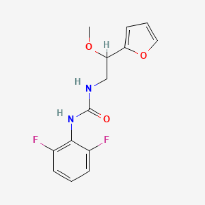 B2736144 1-(2,6-Difluorophenyl)-3-(2-(furan-2-yl)-2-methoxyethyl)urea CAS No. 1795360-13-2