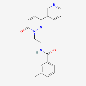 molecular formula C19H18N4O2 B2736168 3-甲基-N-(2-(6-氧代-3-(吡啶-3-基)吡啶并[6H]-1-基)乙基)苯甲酰胺 CAS No. 1021027-06-4