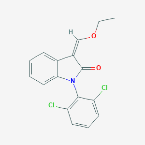 molecular formula C17H13Cl2NO2 B273618 1-(2,6-dichlorophenyl)-3-(ethoxymethylene)-1,3-dihydro-2H-indol-2-one 
