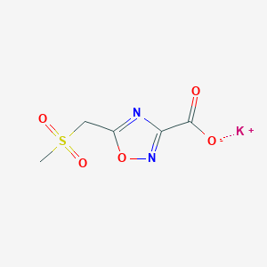 molecular formula C5H5KN2O5S B2736180 5-(甲磺酰甲基)-1,2,4-噁二唑-3-羧酸钾盐 CAS No. 1955499-26-9