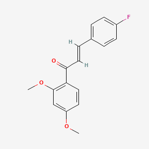 molecular formula C17H15FO3 B2736183 (2E)-1-(2,4-dimethoxyphenyl)-3-(4-fluorophenyl)prop-2-en-1-one CAS No. 394-26-3