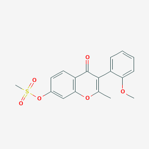 B2736206 3-(2-methoxyphenyl)-2-methyl-4-oxo-4H-chromen-7-yl methanesulfonate CAS No. 610760-01-5