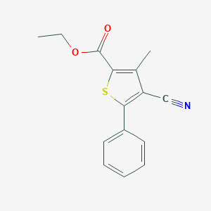 molecular formula C15H13NO2S B273621 Ethyl 4-cyano-3-methyl-5-phenyl-2-thiophenecarboxylate 