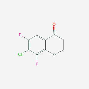 molecular formula C10H7ClF2O B2736216 6-氯-5,7-二氟-3,4-二氢-2H-萘-1-酮 CAS No. 1260018-62-9