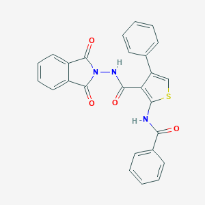 molecular formula C26H17N3O4S B273623 2-(benzoylamino)-N-(1,3-dioxo-1,3-dihydro-2H-isoindol-2-yl)-4-phenyl-3-thiophenecarboxamide 