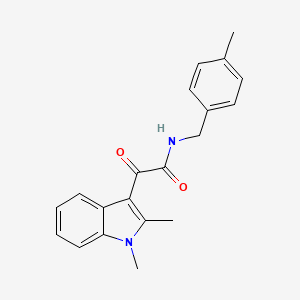 2-(1,2-dimethylindol-3-yl)-N-[(4-methylphenyl)methyl]-2-oxoacetamide