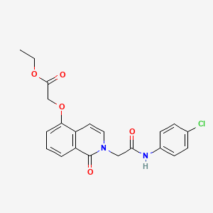 Ethyl 2-[2-[2-(4-chloroanilino)-2-oxoethyl]-1-oxoisoquinolin-5-yl]oxyacetate