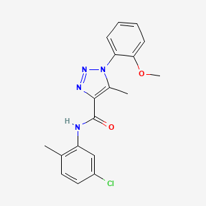 molecular formula C18H17ClN4O2 B2736289 N-(5-chloro-2-methylphenyl)-1-(2-methoxyphenyl)-5-methyltriazole-4-carboxamide CAS No. 866896-21-1