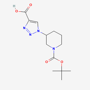 molecular formula C13H20N4O4 B2736299 1-{1-[(tert-butoxy)carbonyl]piperidin-3-yl}-1H-1,2,3-triazole-4-carboxylic acid CAS No. 1334492-51-1