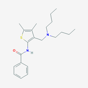 molecular formula C22H32N2OS B273632 N-{3-[(dibutylamino)methyl]-4,5-dimethyl-2-thienyl}benzamide 