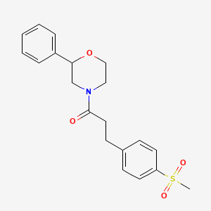 3-(4-(Methylsulfonyl)phenyl)-1-(2-phenylmorpholino)propan-1-one