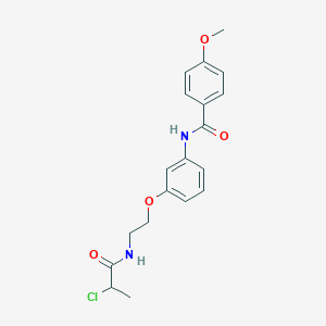 N-[3-[2-(2-Chloropropanoylamino)ethoxy]phenyl]-4-methoxybenzamide