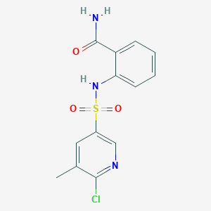 2-(6-Chloro-5-methylpyridine-3-sulfonamido)benzamide
