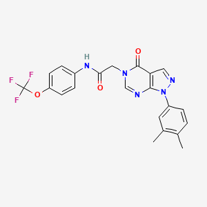 B2736356 2-(1-(3,4-dimethylphenyl)-4-oxo-1H-pyrazolo[3,4-d]pyrimidin-5(4H)-yl)-N-(4-(trifluoromethoxy)phenyl)acetamide CAS No. 852451-53-7