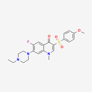 molecular formula C23H26FN3O4S B2736360 7-(4-ethylpiperazin-1-yl)-6-fluoro-3-((4-methoxyphenyl)sulfonyl)-1-methylquinolin-4(1H)-one CAS No. 892772-30-4