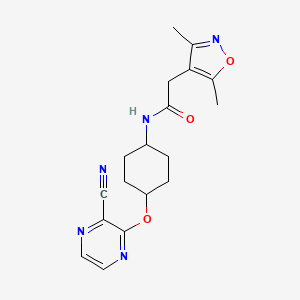 N-((1r,4r)-4-((3-cyanopyrazin-2-yl)oxy)cyclohexyl)-2-(3,5-dimethylisoxazol-4-yl)acetamide