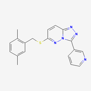 molecular formula C19H17N5S B2736382 6-[(2,5-Dimethylphenyl)methylsulfanyl]-3-pyridin-3-yl-[1,2,4]triazolo[4,3-b]pyridazine CAS No. 868969-16-8