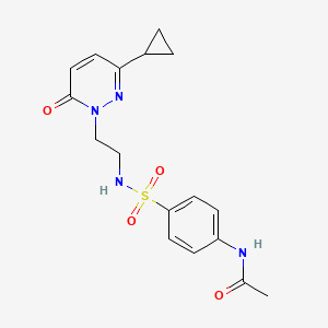 N-(4-(N-(2-(3-cyclopropyl-6-oxopyridazin-1(6H)-yl)ethyl)sulfamoyl)phenyl)acetamide