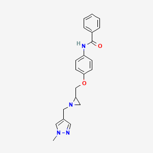 N-[4-[[1-[(1-Methylpyrazol-4-yl)methyl]aziridin-2-yl]methoxy]phenyl]benzamide
