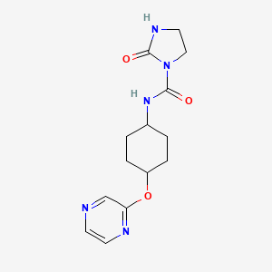 2-oxo-N-((1r,4r)-4-(pyrazin-2-yloxy)cyclohexyl)imidazolidine-1-carboxamide