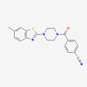4-(4-(6-Methylbenzo[d]thiazol-2-yl)piperazine-1-carbonyl)benzonitrile