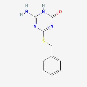 4-amino-6-(benzylthio)-1,3,5-triazin-2(5H)-one