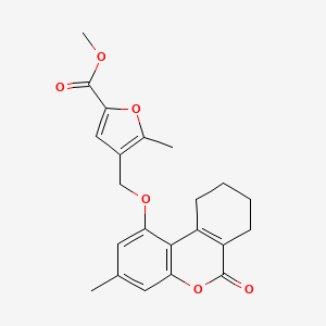 Methyl 5-methyl-4-[(3-methyl-6-oxo-7,8,9,10-tetrahydrobenzo[c]chromen-1-yl)oxymethyl]furan-2-carboxylate