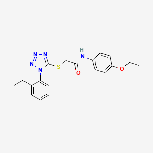 molecular formula C19H21N5O2S B2736444 N-(4-ethoxyphenyl)-2-[1-(2-ethylphenyl)tetrazol-5-yl]sulfanylacetamide CAS No. 874467-56-8
