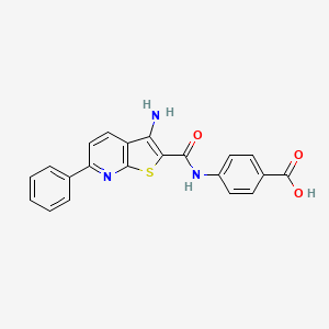 4-(3-Amino-6-phenylthieno[2,3-b]pyridine-2-carboxamido)benzoic acid