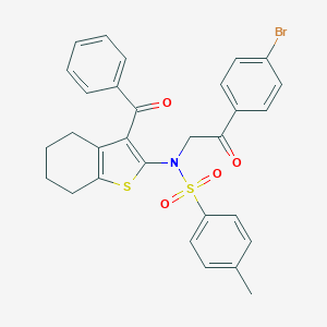 N-(3-benzoyl-4,5,6,7-tetrahydro-1-benzothien-2-yl)-N-[2-(4-bromophenyl)-2-oxoethyl]-4-methylbenzenesulfonamide