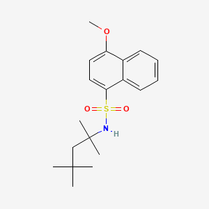 molecular formula C19H27NO3S B2736451 4-methoxy-N-(2,4,4-trimethylpentan-2-yl)naphthalene-1-sulfonamide CAS No. 791844-55-8