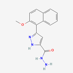 3-(2-methoxynaphthalen-1-yl)-1H-pyrazole-5-carbohydrazide
