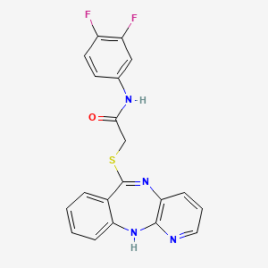 molecular formula C20H14F2N4OS B2736464 2-((11H-benzo[e]pyrido[3,2-b][1,4]diazepin-6-yl)thio)-N-(3,4-difluorophenyl)acetamide CAS No. 920221-58-5