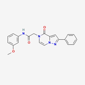 molecular formula C21H18N4O3 B2736470 N-(3-methoxyphenyl)-2-(4-oxo-2-phenylpyrazolo[1,5-a]pyrazin-5(4H)-yl)acetamide CAS No. 941893-72-7