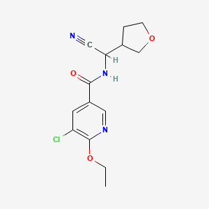 molecular formula C14H16ClN3O3 B2736471 5-氯-N-[氰基(氧杂环戊烷-3-基)甲基]-6-乙氧吡啶-3-基甲酰胺 CAS No. 1465322-18-2