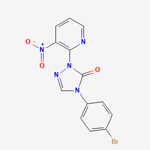 molecular formula C13H8BrN5O3 B2736472 4-(4-溴苯基)-2-(3-硝基-2-吡啶基)-2,4-二氢-3H-1,2,4-三唑-3-酮 CAS No. 343373-33-1